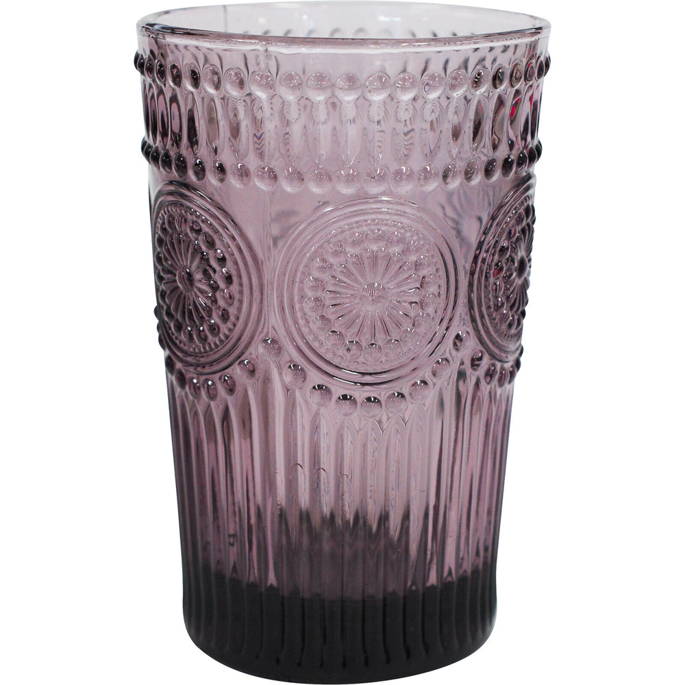 LVD Tall Glass 12.5cm Tumbler Water/Juice Cocktail Drinking Cup Glassware Lilac