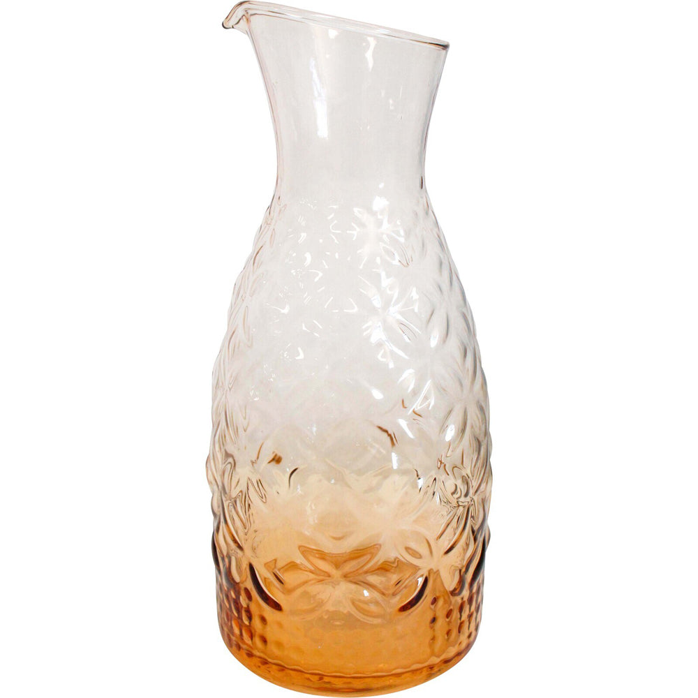 LVD Glass 29cm Wine Decanter Jug Drink Beverage Pitcher Glassware Peach