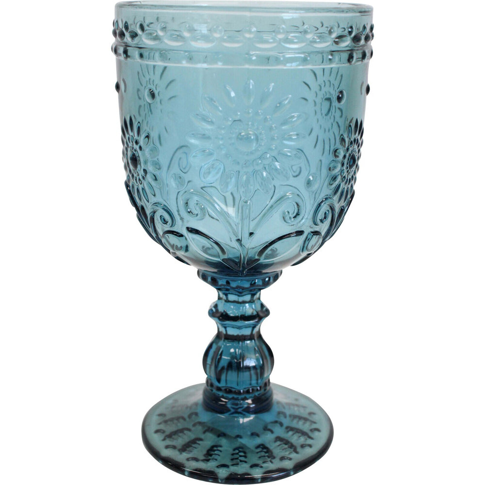 LVD Stemmed 16cm Red Wine Glass Party Glassware Cup Goblet Barware Smoke Blue (2 Pack) — image 2