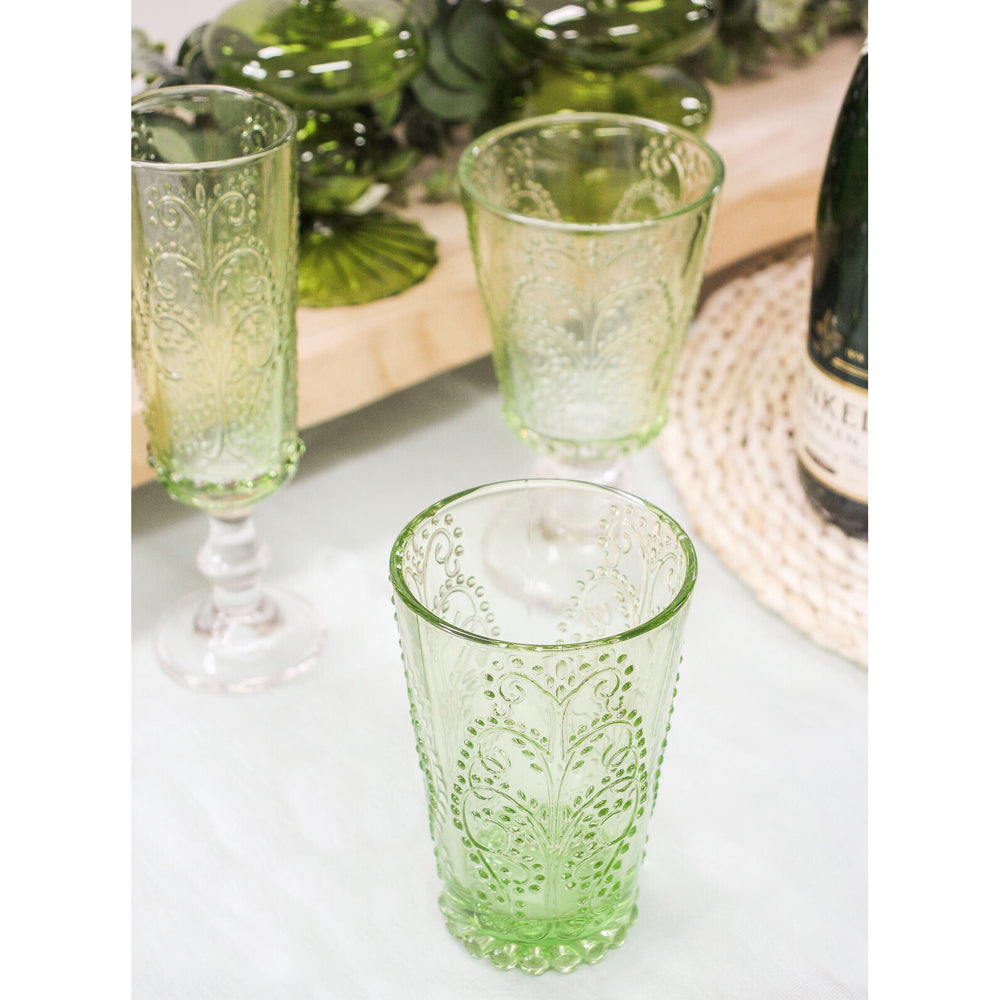 LVD Glass 13cm Drink Cocktail Tumbler Cup Glassware Barware Apple GRN — image 3