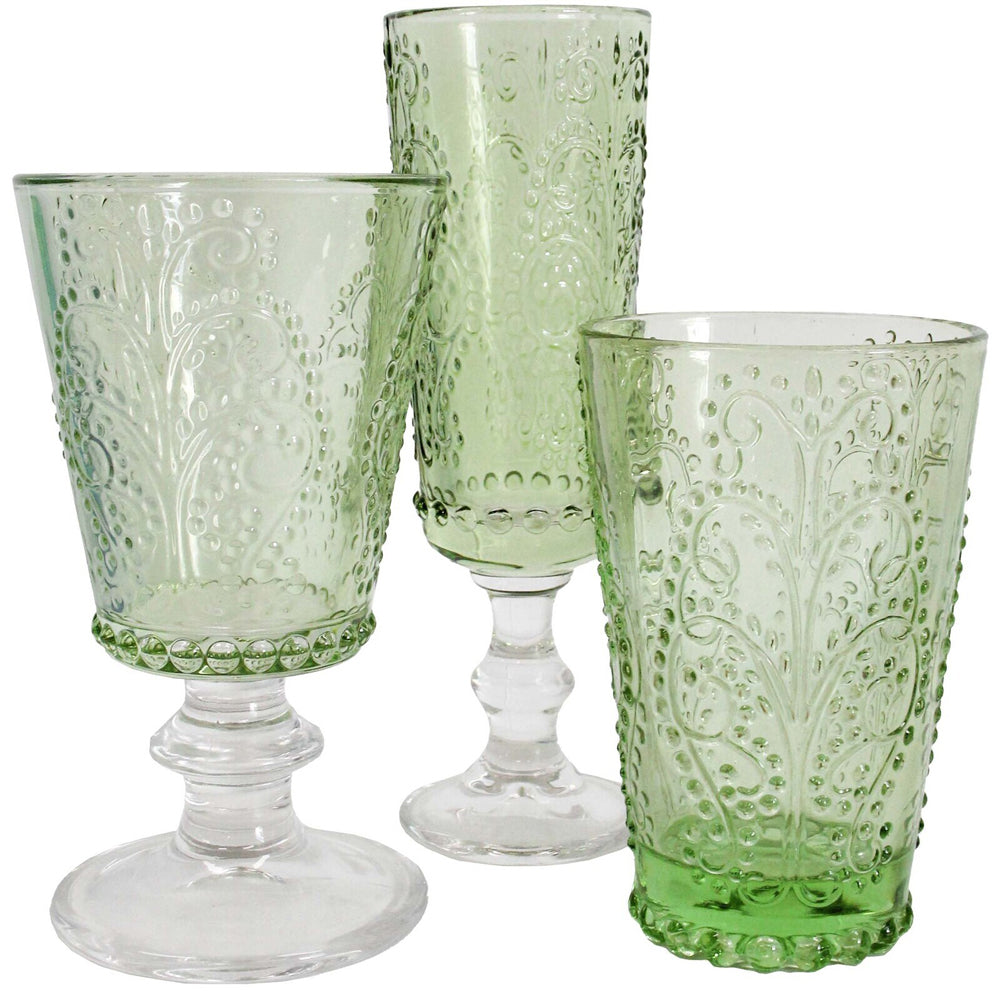LVD Glass 13cm Drink Cocktail Tumbler Cup Glassware Barware Apple GRN — image 4