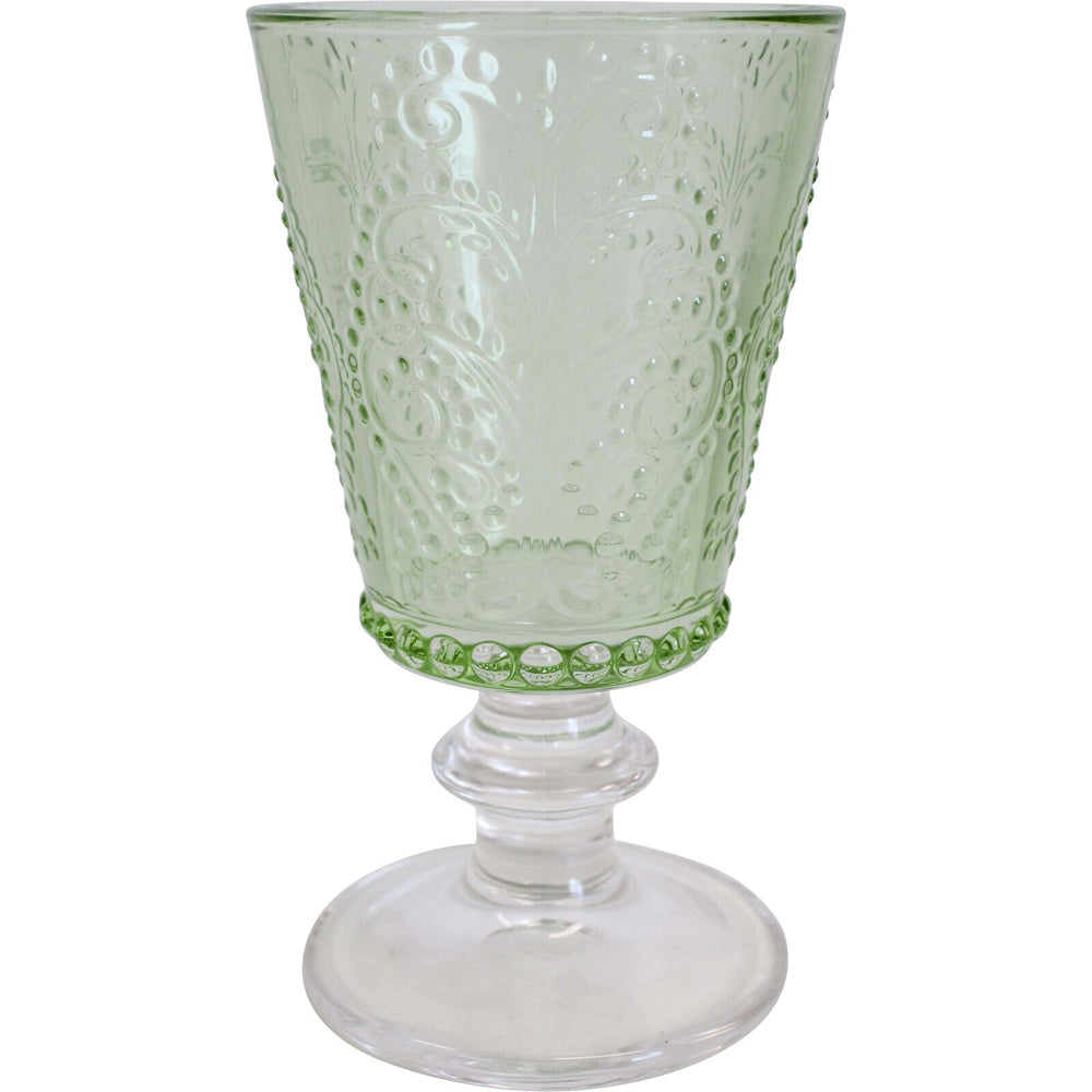 LVD Stemmed 16cm Red Wine Glass Cup Goblet Glassware Barware Apple Green