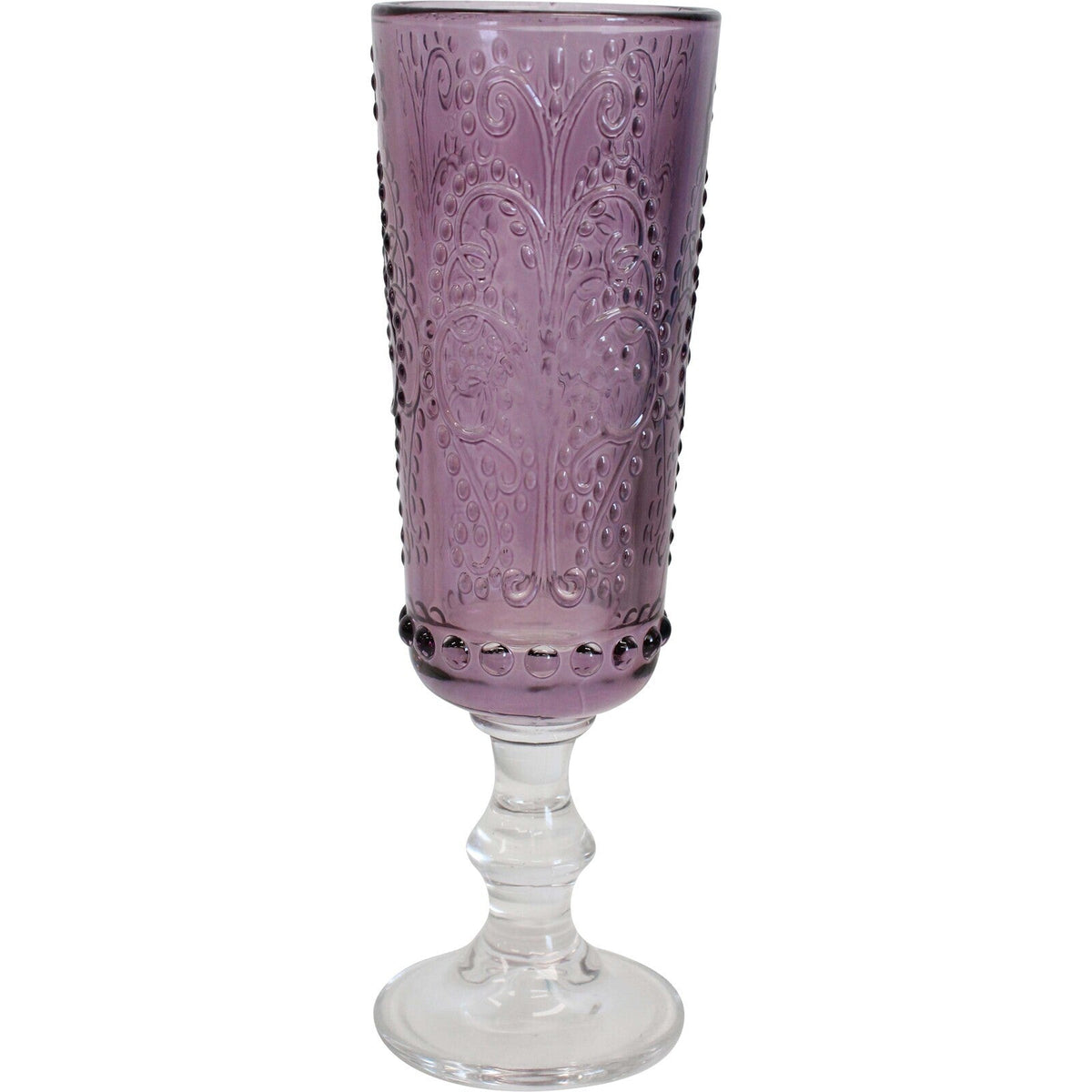 LVD Stemmed 19cm Glass Champagne Flute Cup Glassware Serving Drinkware Lavender