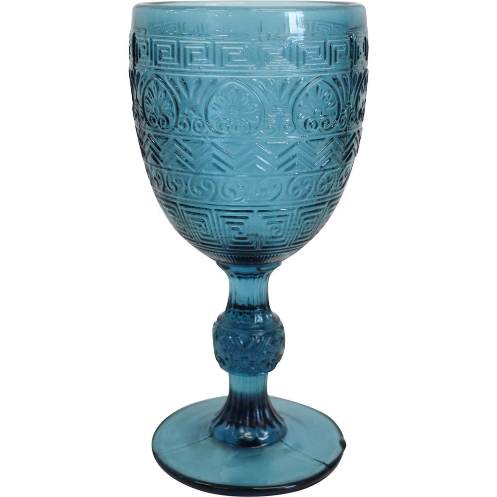 LVD Stemmed Hamptons Festive Royal 17cm Red Wine Glass Glassware Cup Blue