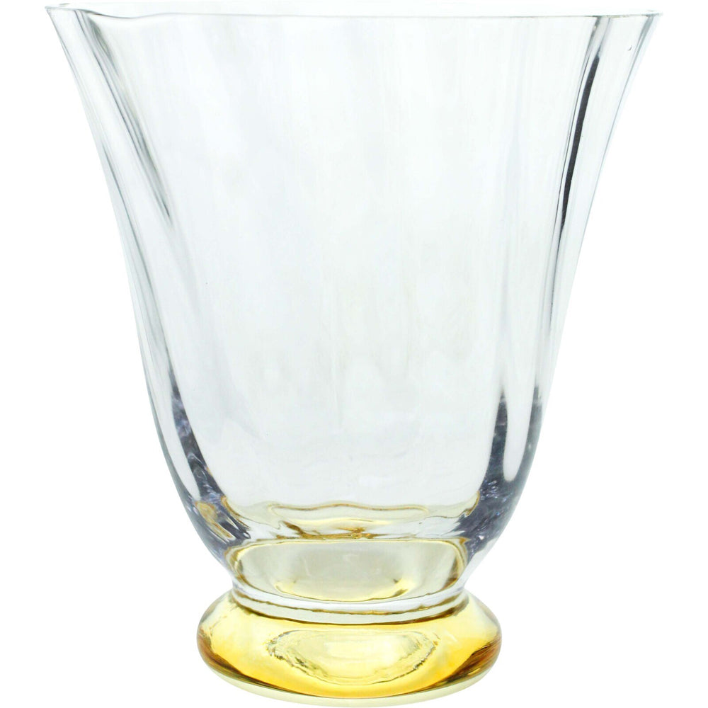 LVD Clear Buff 11cm Tulip Glass Drink Tumbler Cup Glassware Yellow