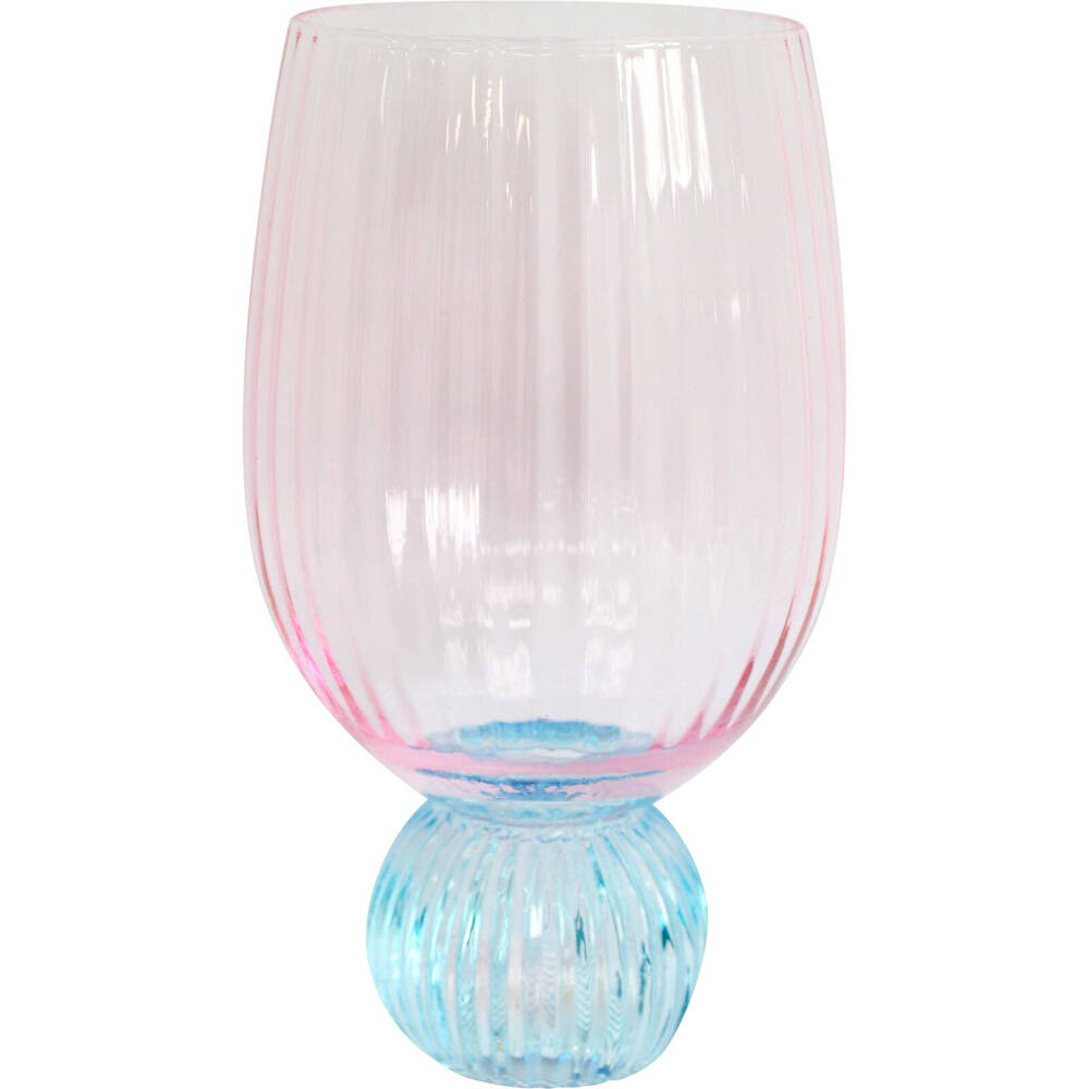 LVD Bubble Ball Glass Barware/Glassware Decor Display 14.5cm Pink/Turqoise