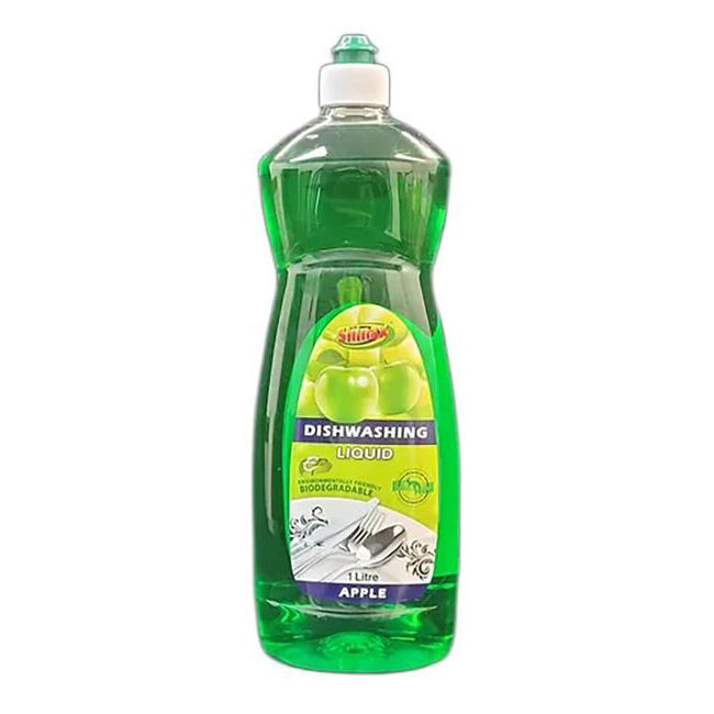 Shinax Scented Dishwashing Liquid Detergent Apple 1L Dish Cleaning Soap (6 Pack) — image 2