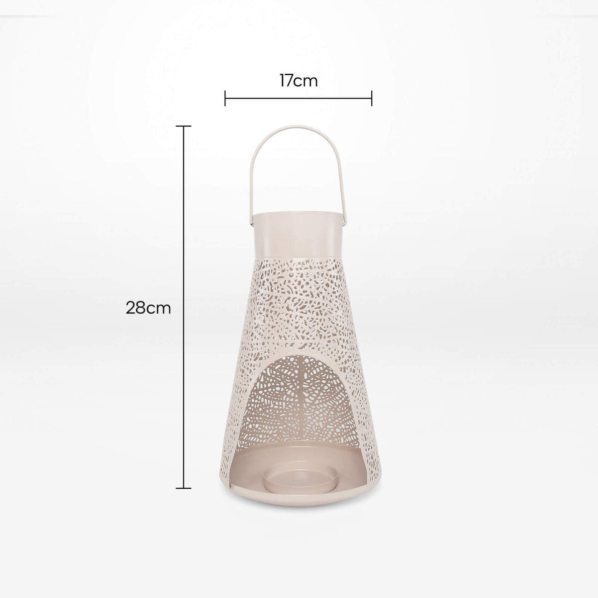 Rayell Lantern Metal Outdoor Candle Holder Medina Dusty Pink Medium 17x28x17cm — image 2
