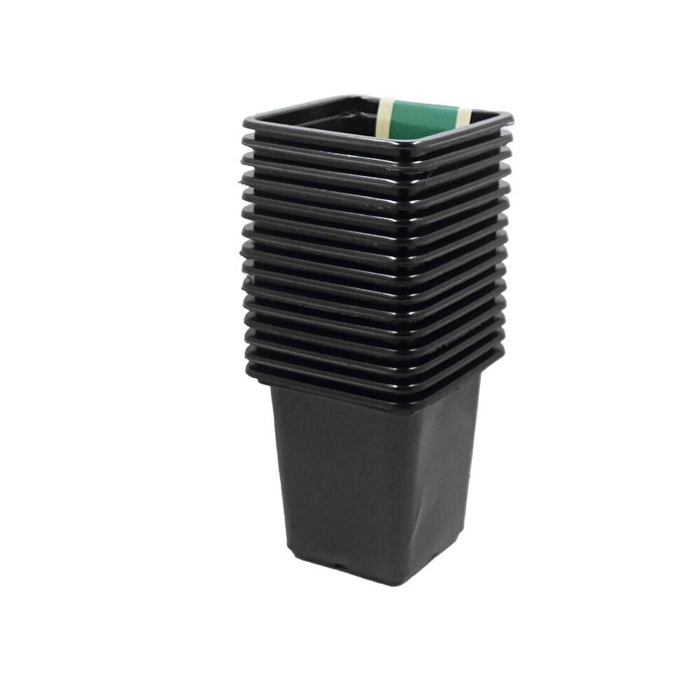 Antheia Green Homewares Plastic Square Garden Pots Small 7.5x8cm Black (180 Pieces) — image 3