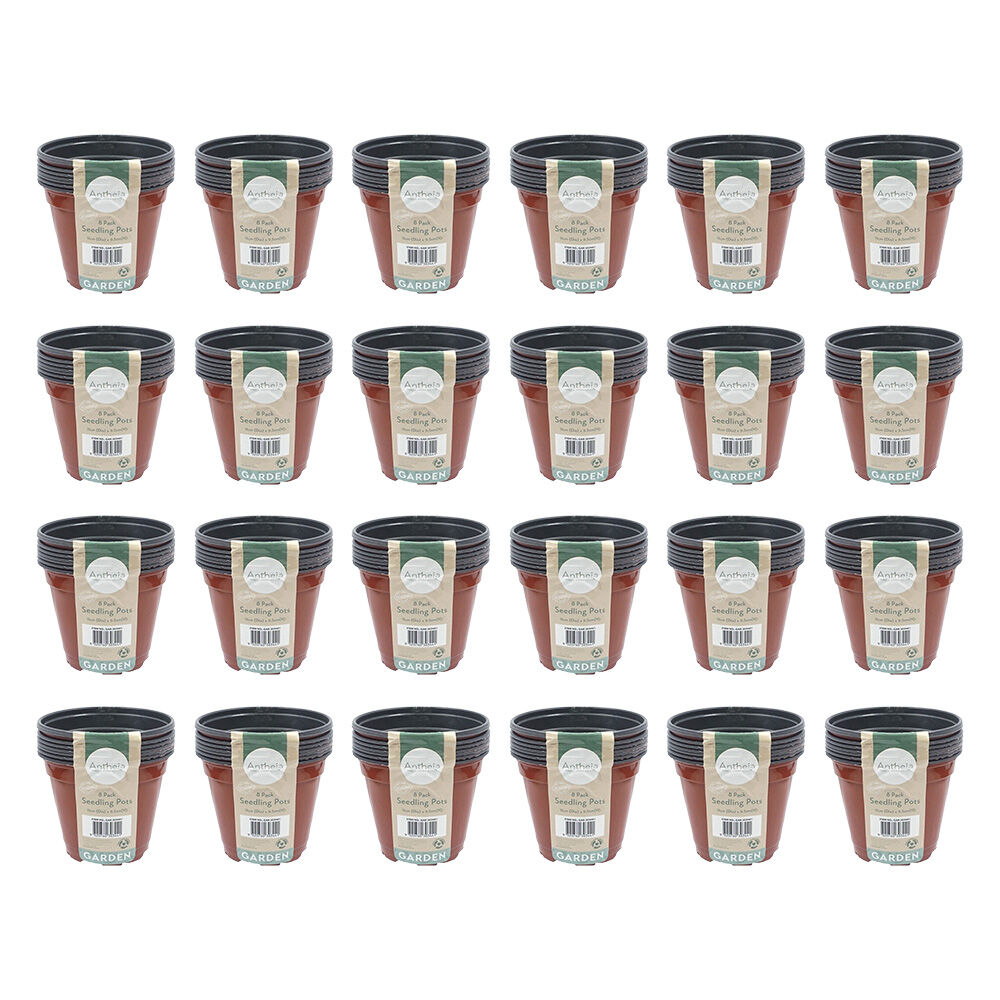 Antheia Green Homewares Soft Plastic Seedling Planter Pot 11x9.5cm Brown (192 Pieces)