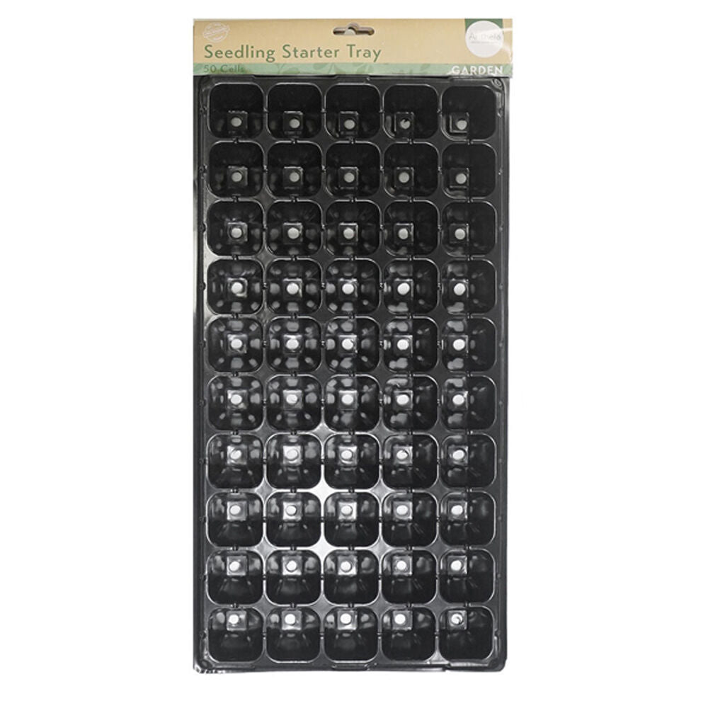Antheia 50 Cell Seedling Outdoor Gardening Starter Planter Tray Black (12 Pack) — image 2
