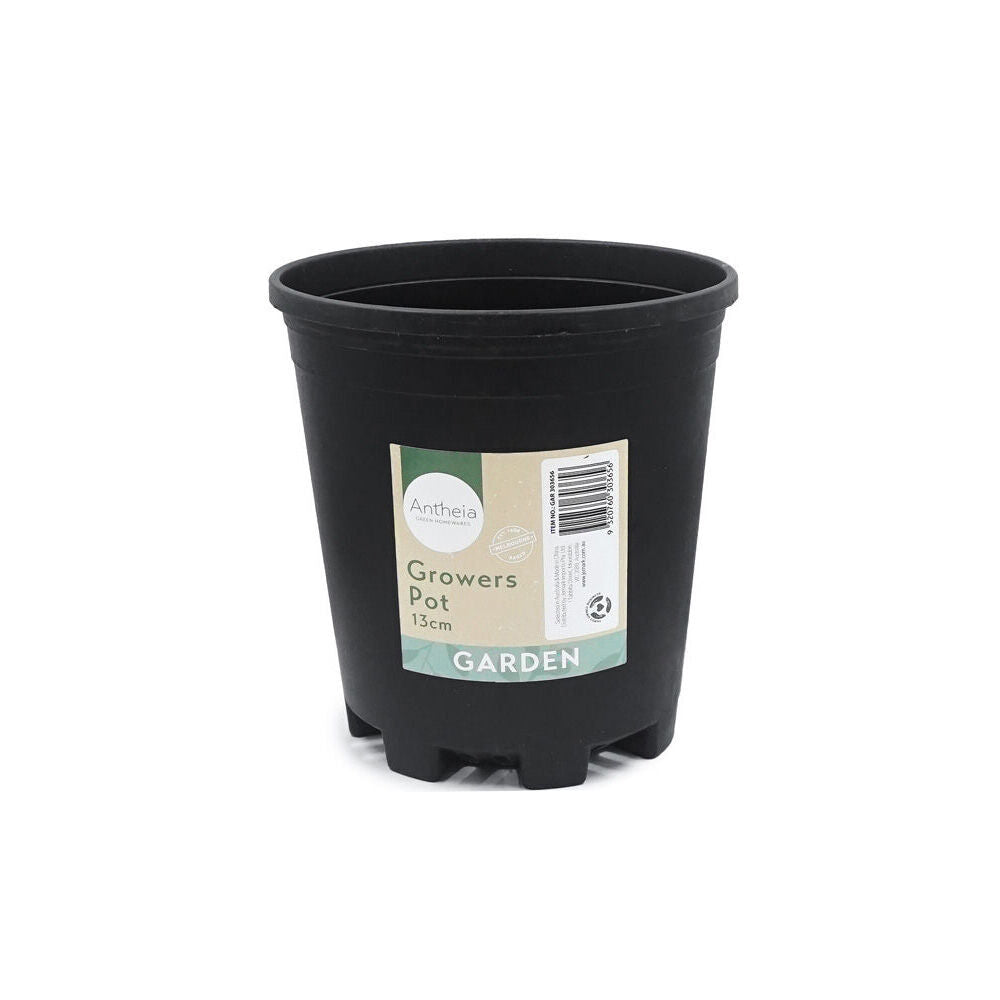 Antheia Green Homewares Growers Black Pot Plant Container Plastic 13cm (24 Pack) — image 2