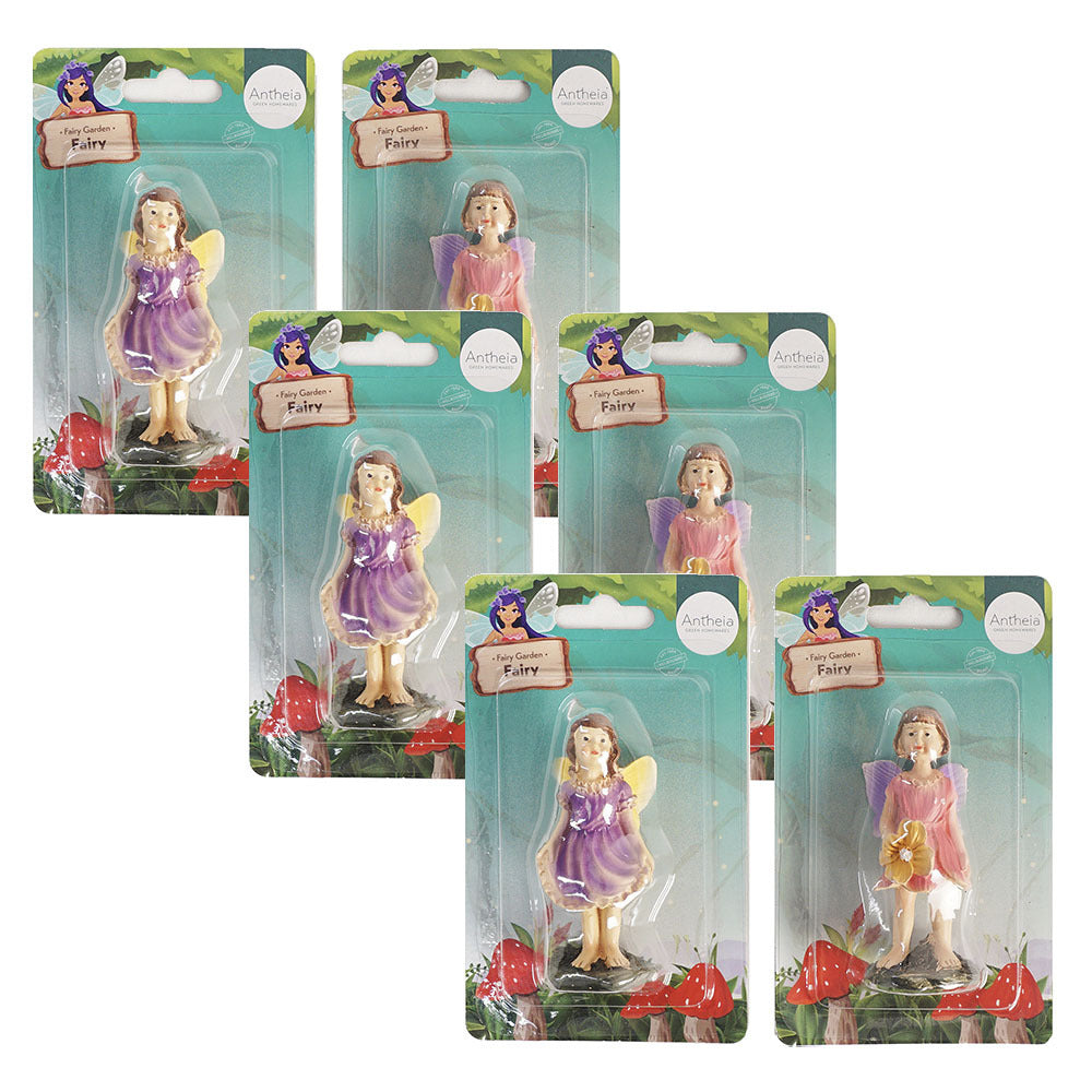 Antheia Green Homewares Outdoor Plant/Pot Decor Fairy Garden Fairies Assorted (6 Pack)