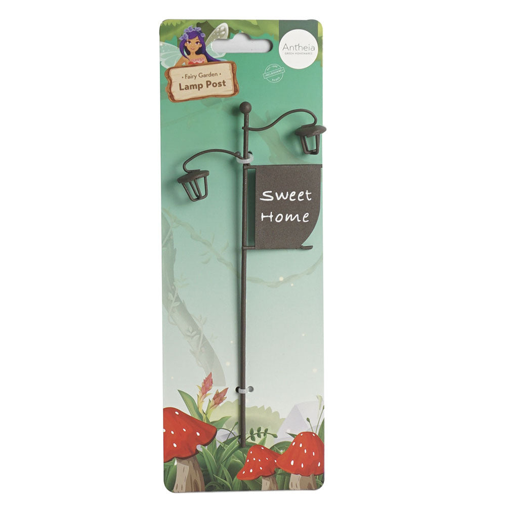 Antheia Green Homewares Plant/Pot Decor Fairy Garden Metal Lightpost Assorted