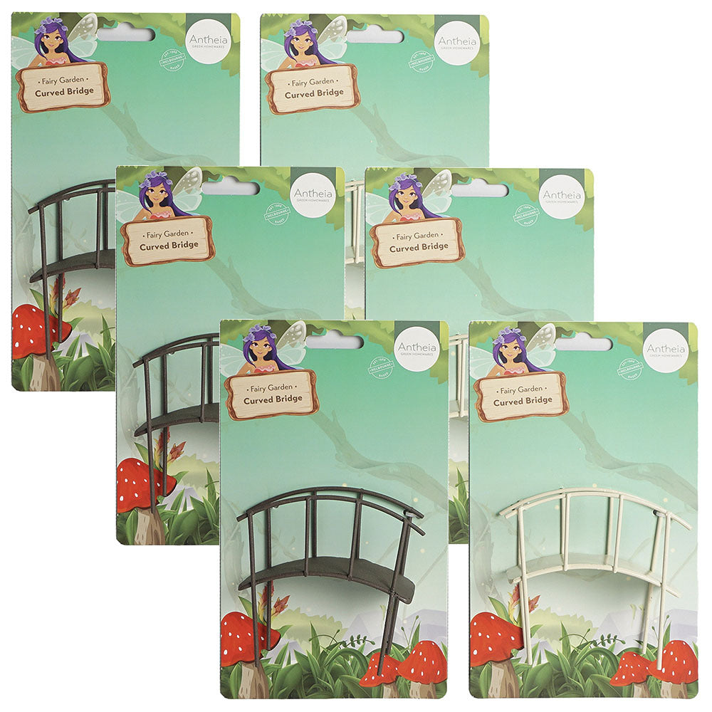 Antheia Green Homewares Plant/Pot Decor Fairy Garden Metal Curved Bridge Asstd (6 Pack)