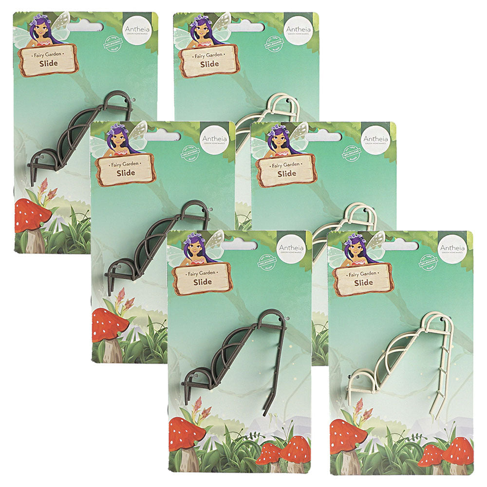 Antheia Green Homewares Plant/Pot Decor Fairy Garden Metal Slide Assorted (6 Pack)