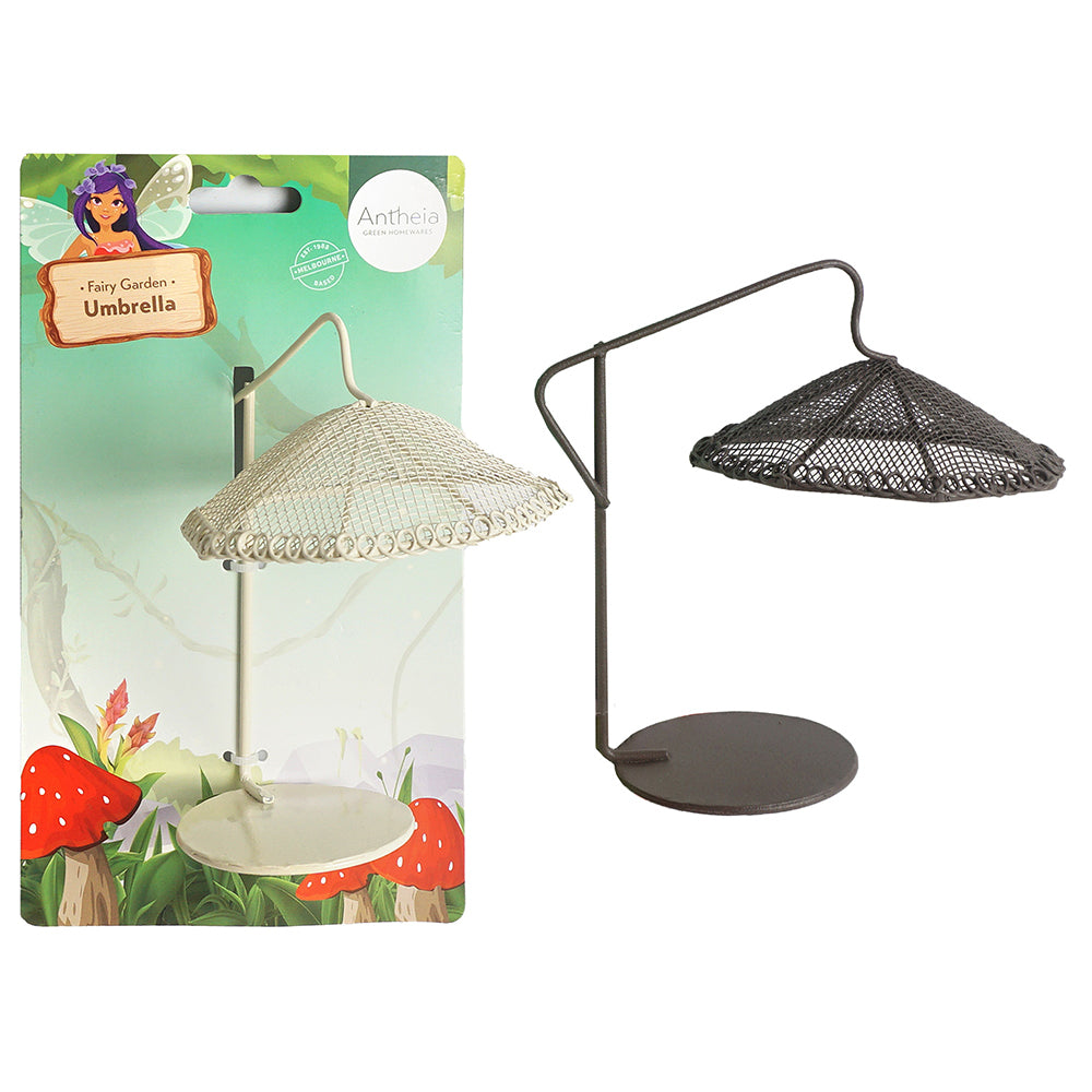 Antheia Green Homewares Plant/Pot Decor Fairy Garden Metal Umbrella Assorted — image 2