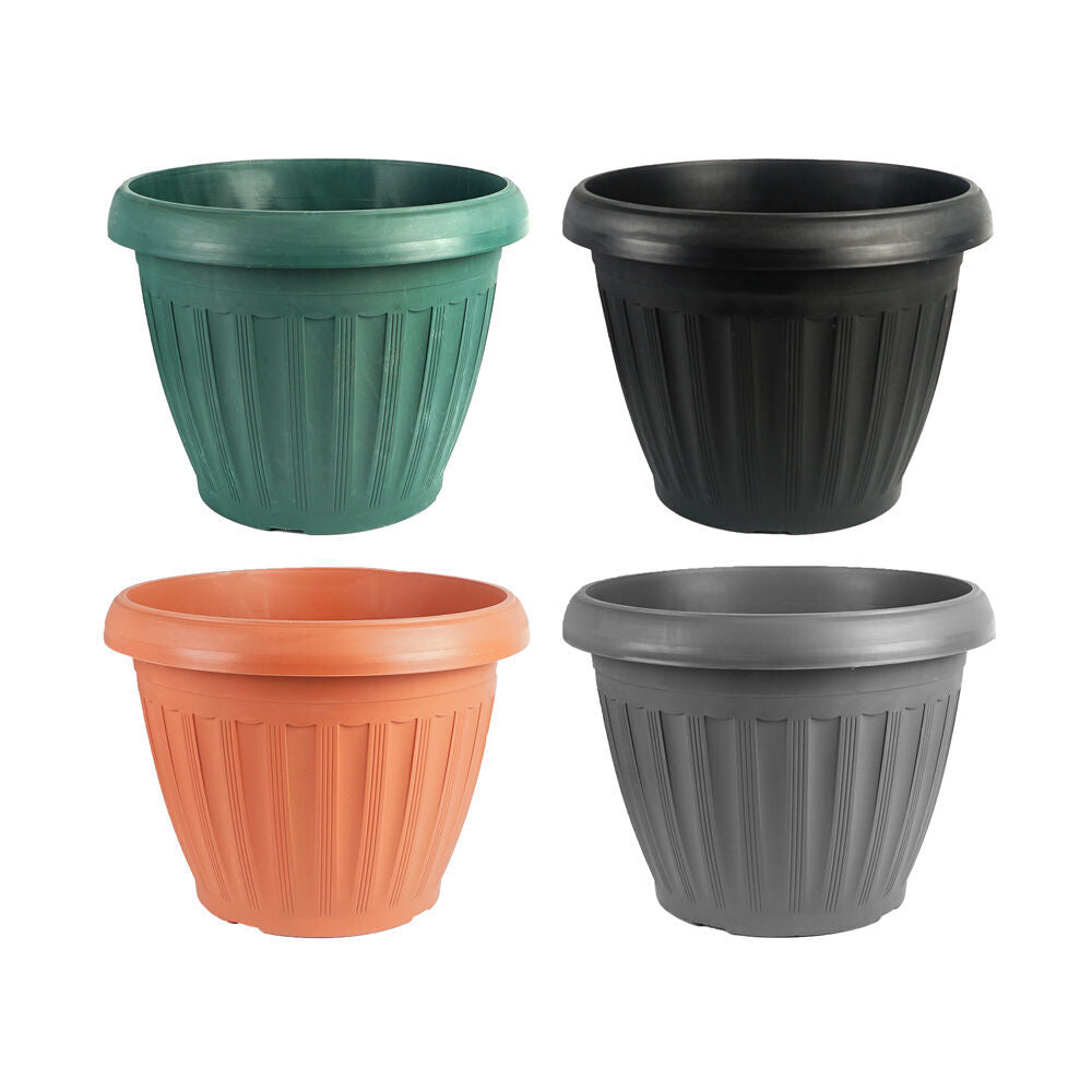 Antheia Green Homewares 38cm Round Plastic Pot Flower/Plant Container Assort — image 2