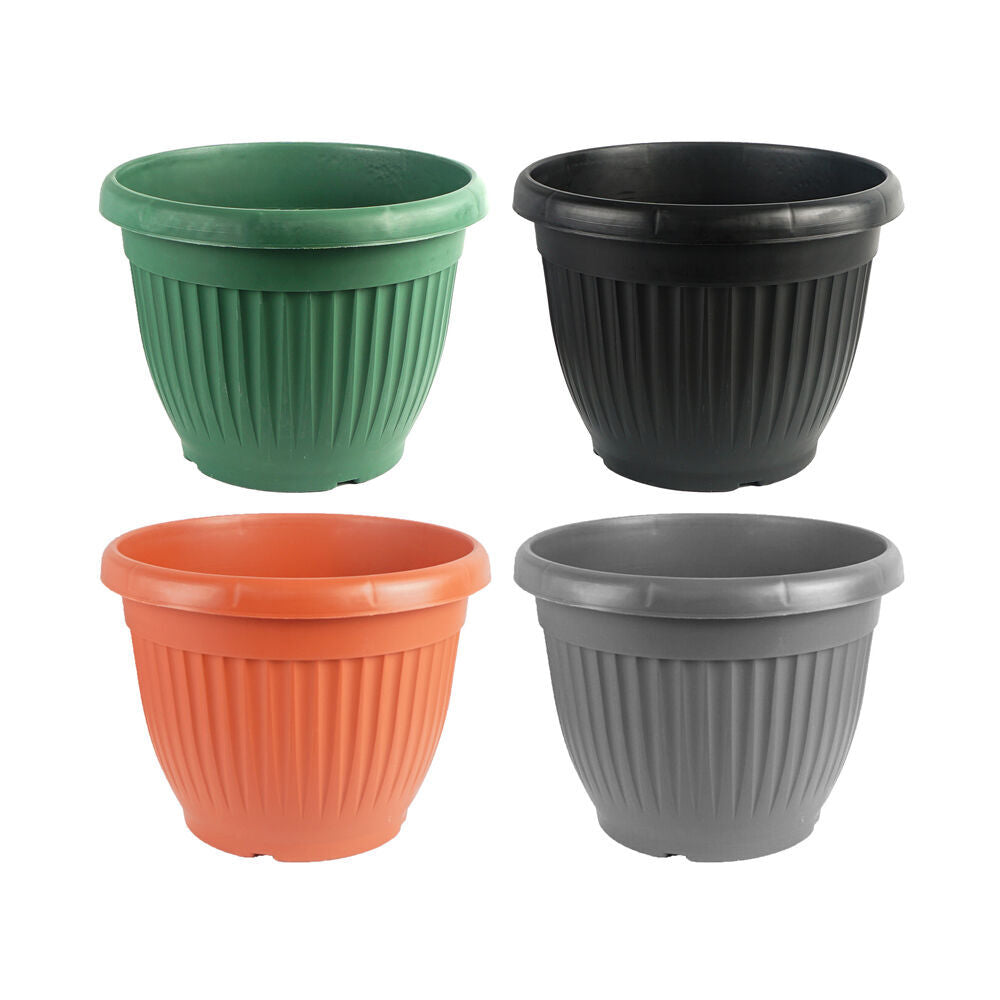 Antheia Green Homewares 32cm Round Plastic Pot Flower/Plant Container Assort — image 2