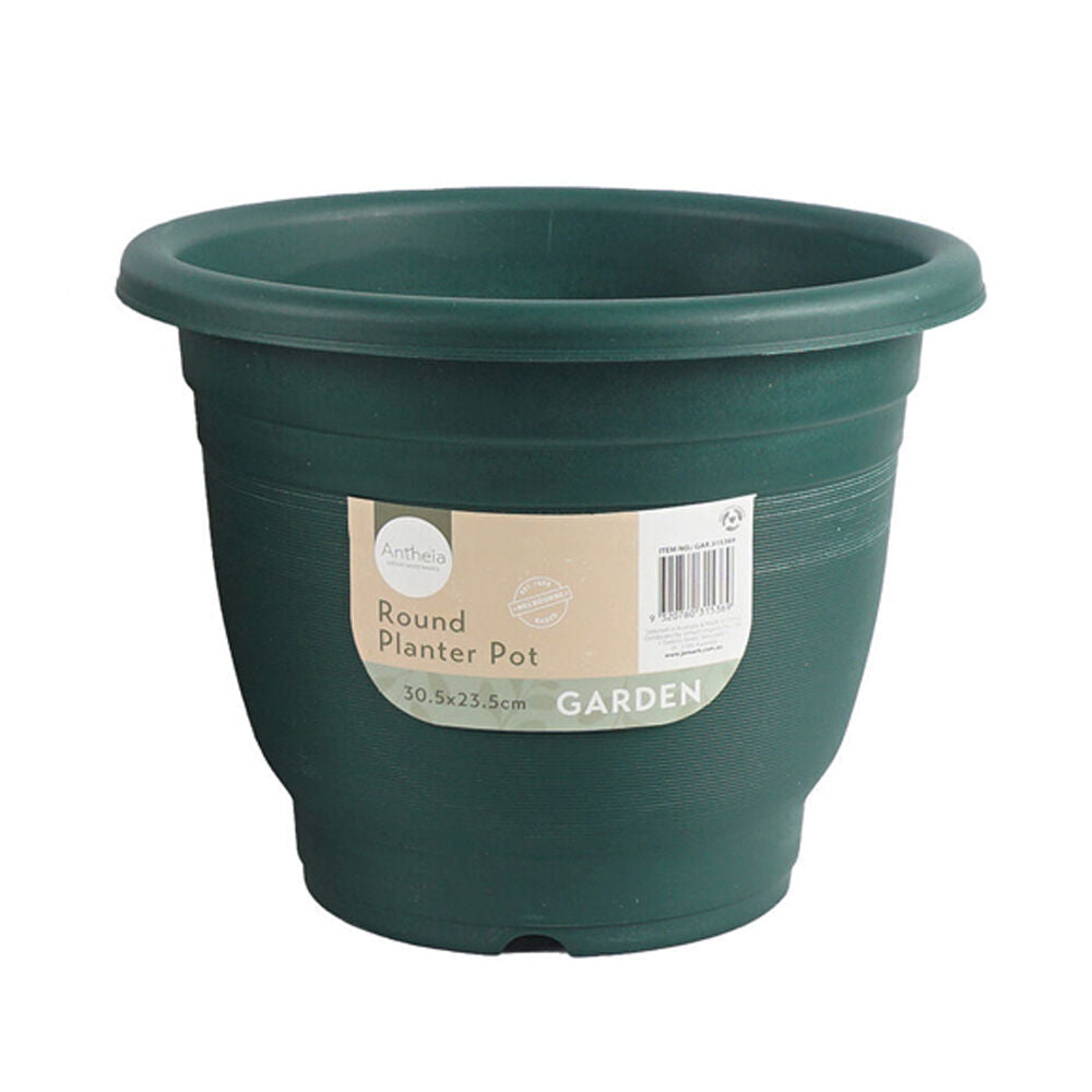 Antheia 30.5x23.5cm Round Outdoor Garden Plastic Planter Pot Assorted
