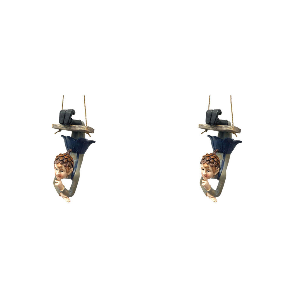 Antheia Green Homewares Resin Fairy Garden Home Decor Hanging Fairy 19cm (2 Pack)