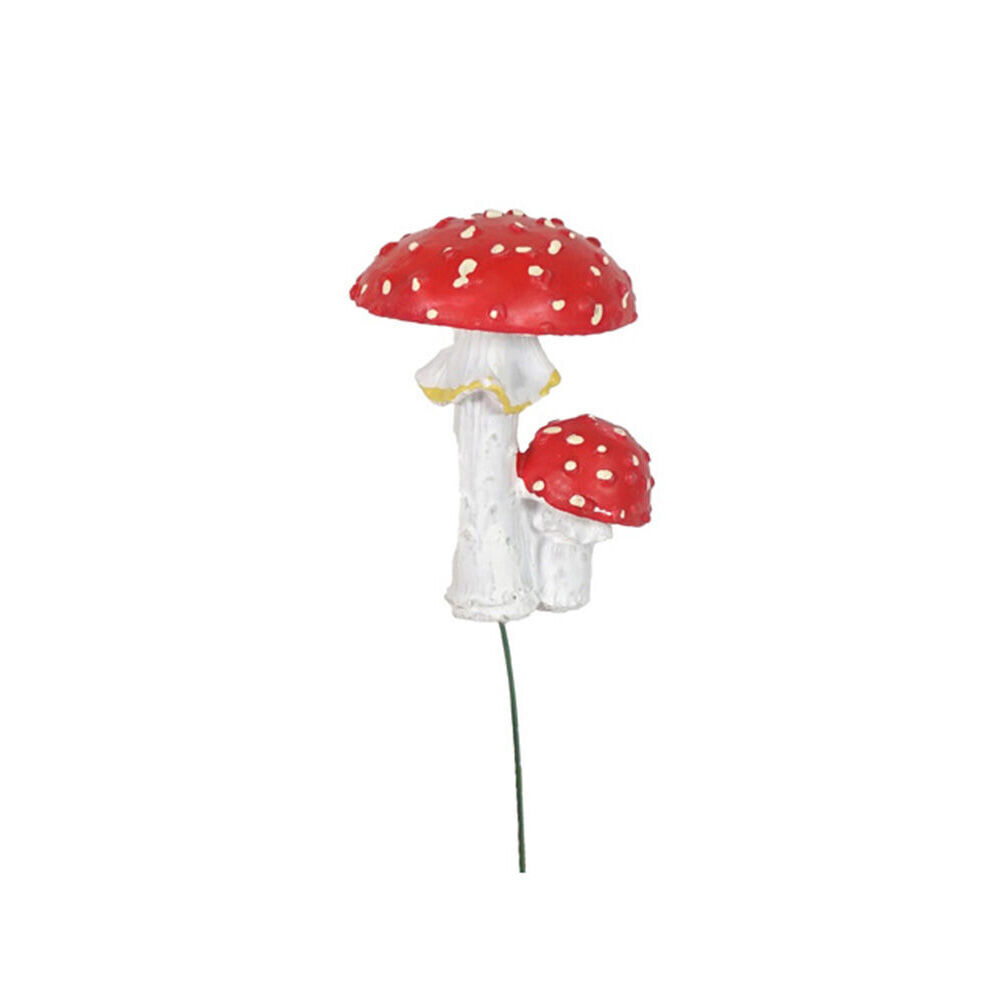 Antheia Green Homewares Resin Fairy Garden Home Decor Double Mushroom 19cm (6 Pack) — image 2