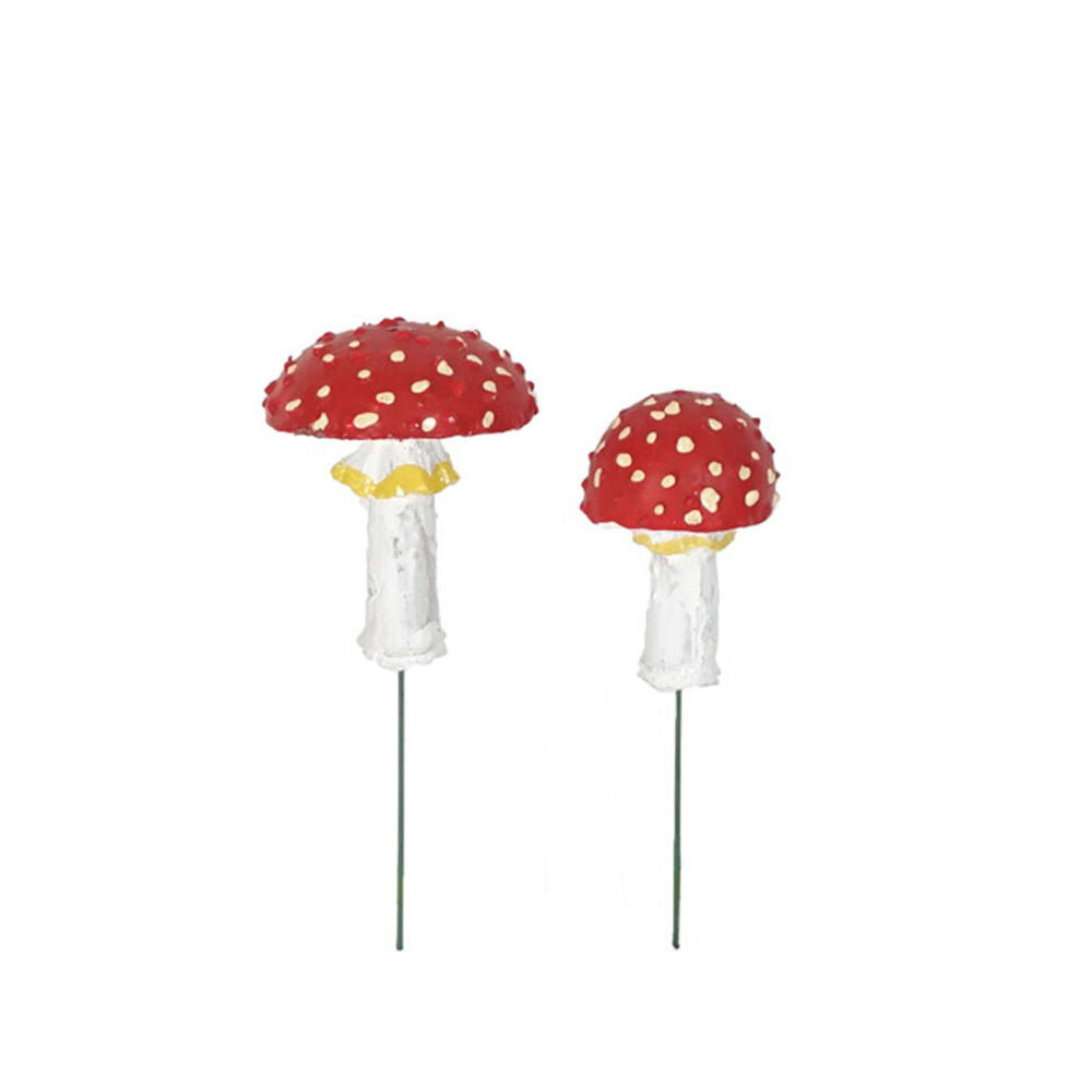 Antheia Green Homewares Resin Garden Decor Fairy Garden Mushroom 19cm (24 Pieces) — image 2