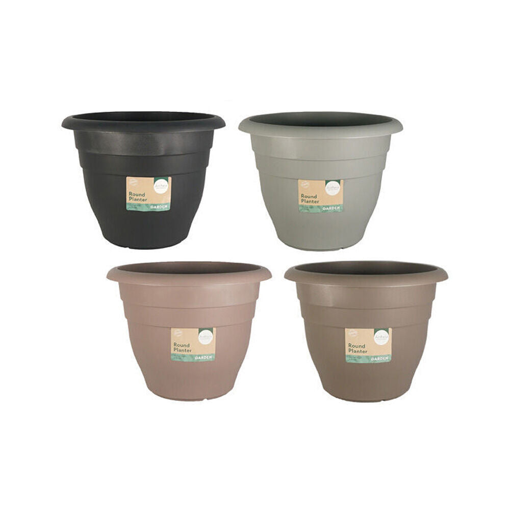 Antheia Round Outdoor Gardening Plastic Planter Pot 40cm Assorted (12 Pack) — image 3