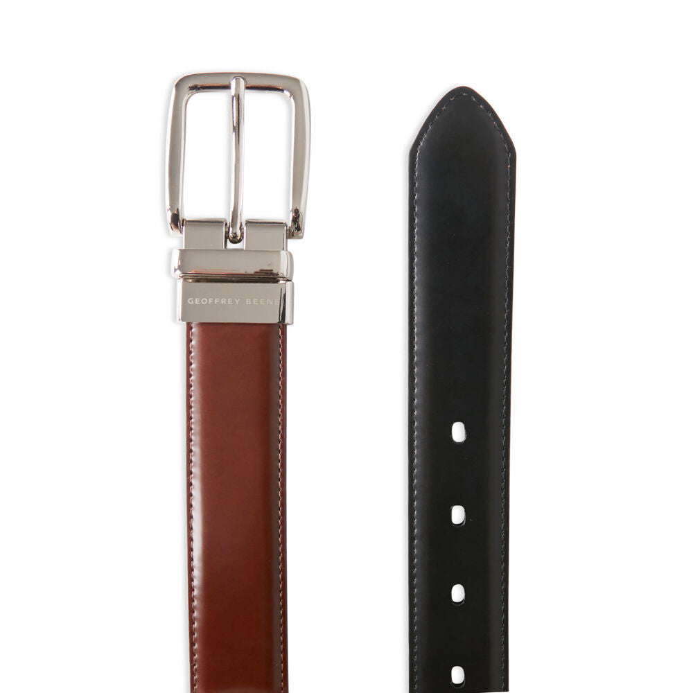 Geoffrey Beene Leather Pin Buckle Revo Belt - Chocolate/Black — image 4