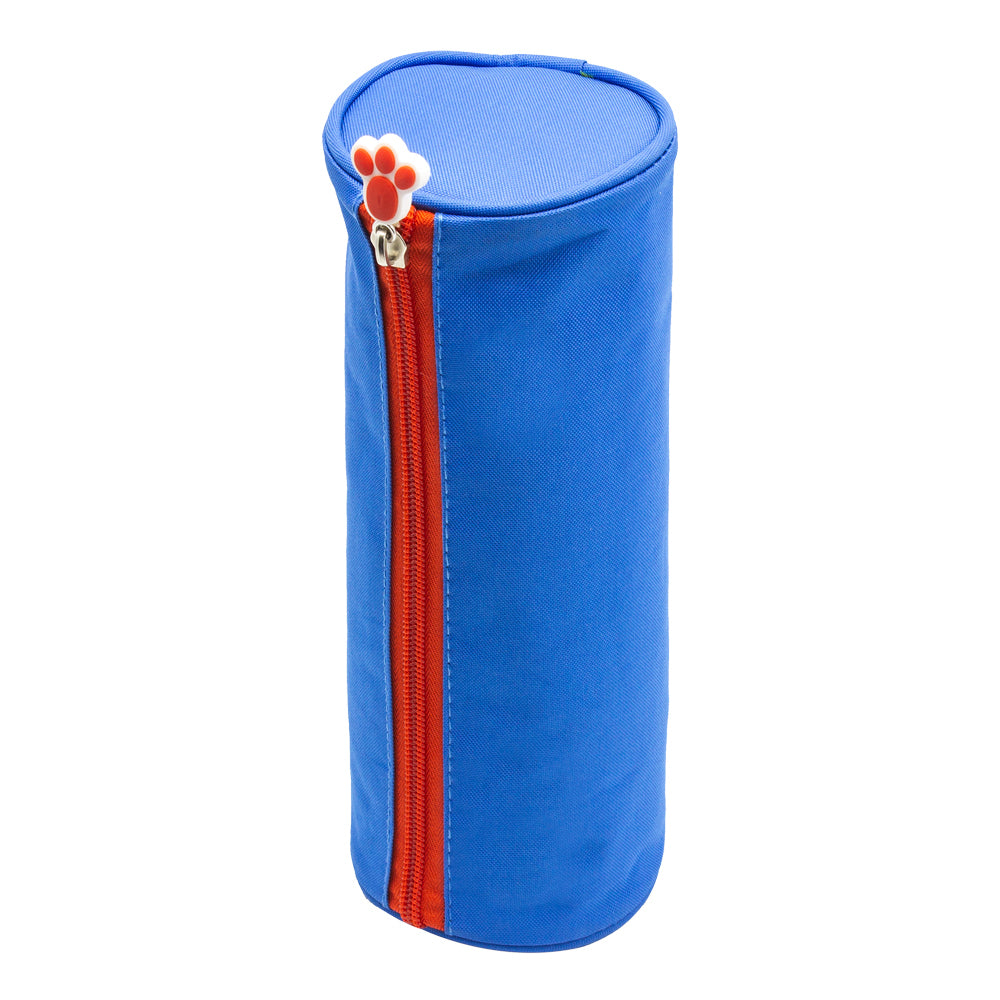 Glitter Critters Barrel Style Roll Me Fabric Kids Pencil Storage Case/Bag — Blue