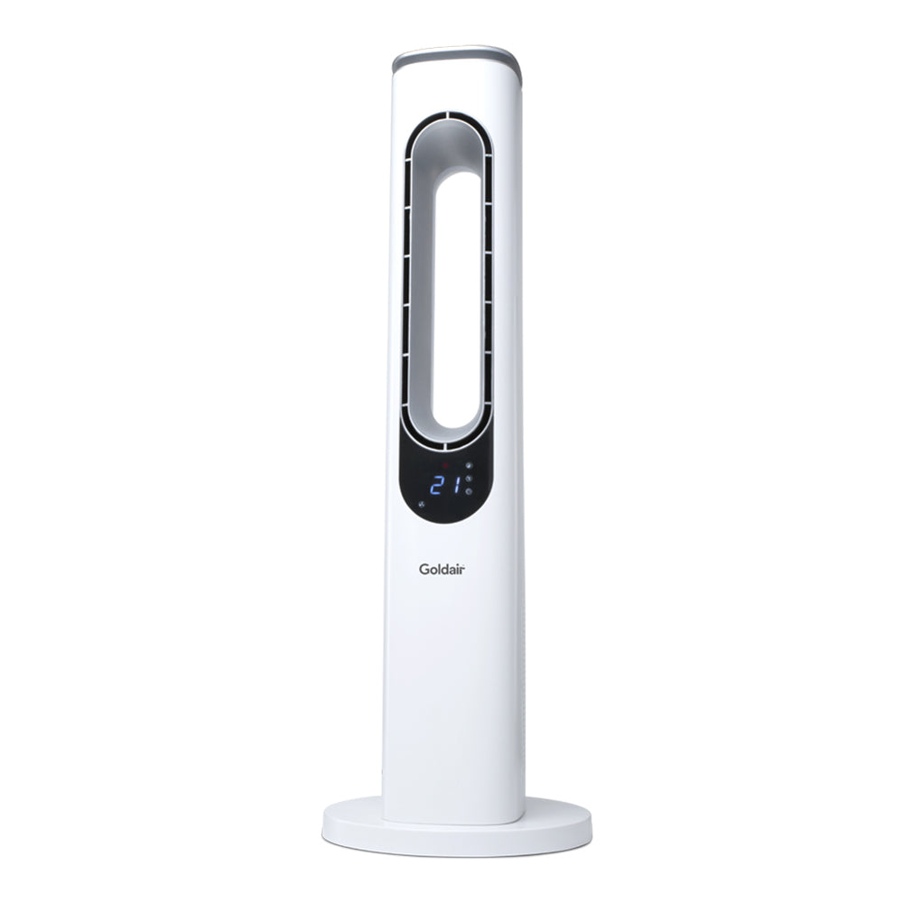 Goldair 94cm 50W Bladeless Electric Cooling Tower Fan w/Remote/Mood Light White