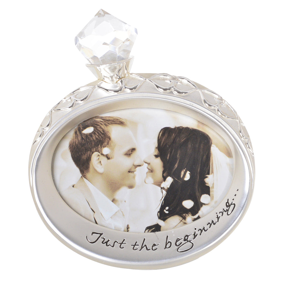 Gibson Gifts Silver Engagement Ring Photo/Picture Frame Home Decor Round