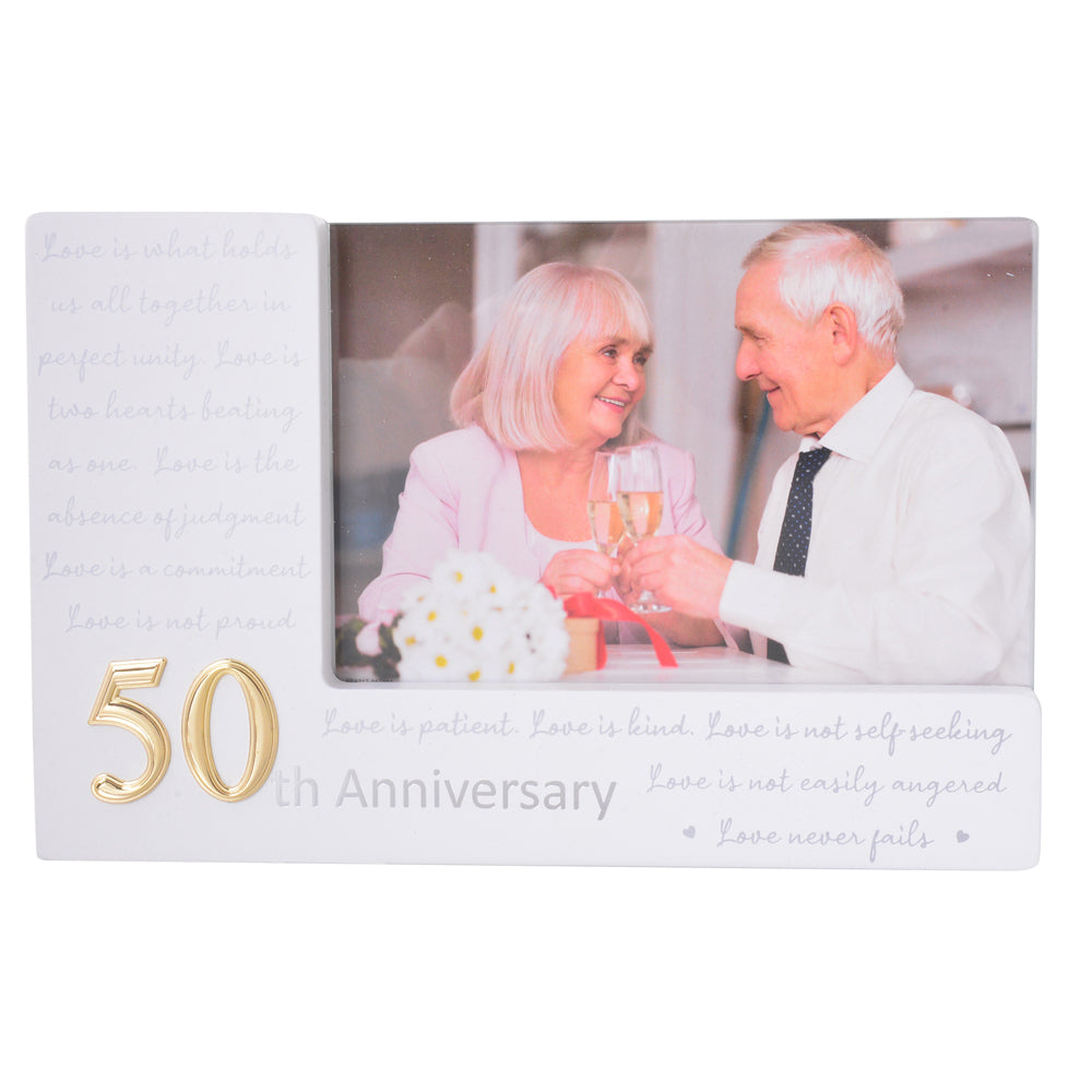 Gibson Gifts 50th Wedding Anniversary Photo Frame Home/Garden Decor 6x4"