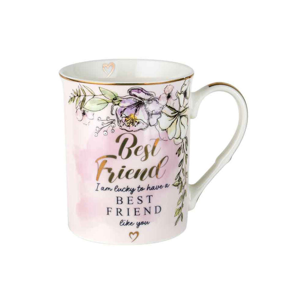 LMD Best Friends New Bone China Milk/Tea/Coffee Mug Cup Drinkware 360ml Pink