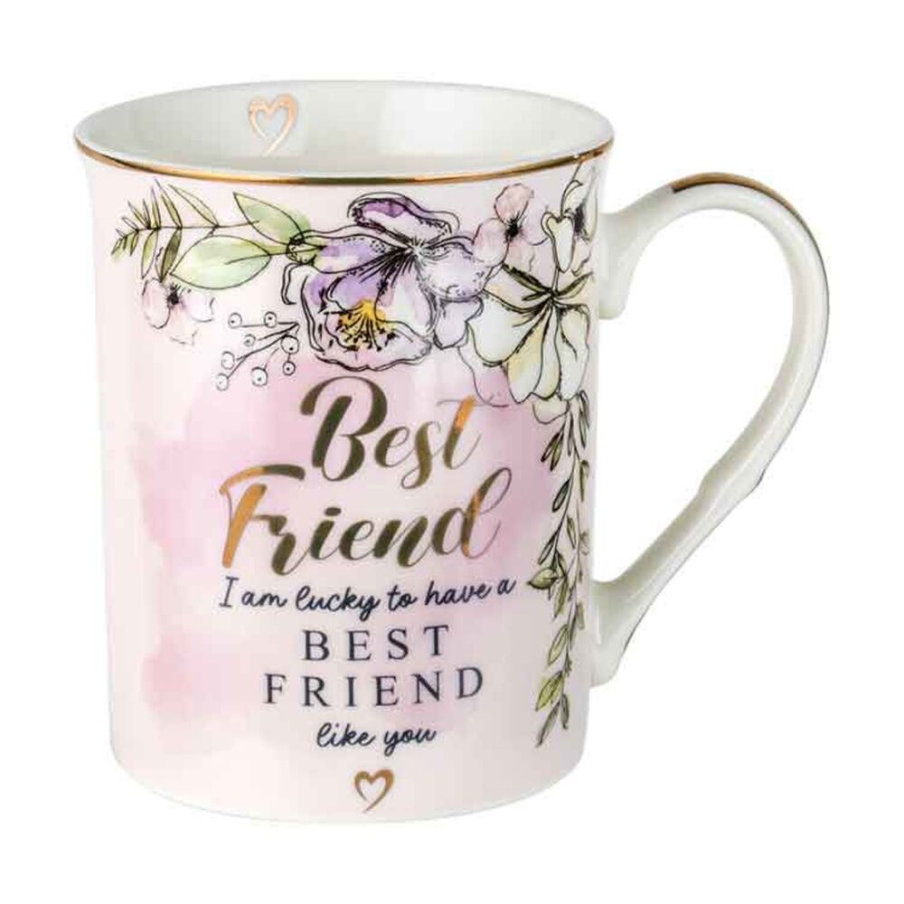 LMD Best Friends New Bone China Milk/Tea/Coffee Mug Cup Drinkware 360ml Pink (2 Pack) — image 3