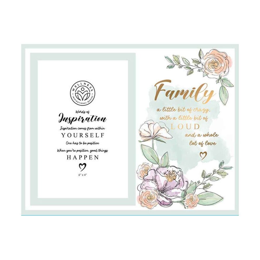 LMD Glass Family Wellness Photo Frame Decor 29x15cm (2 Pack) — image 2