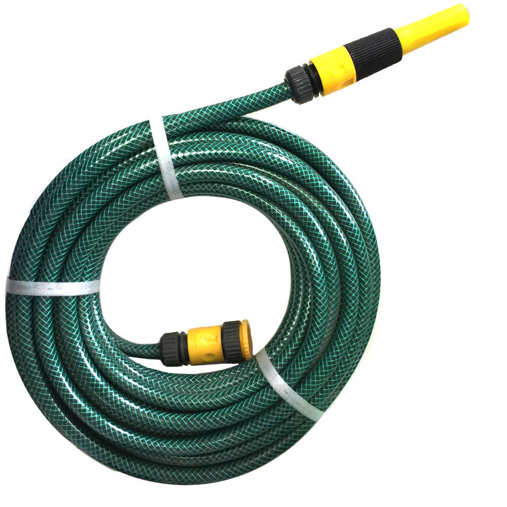 Generic 15m x 1/2" Fitted Water Garden Hose Pipe Gardening Watering Spray Green — image 2