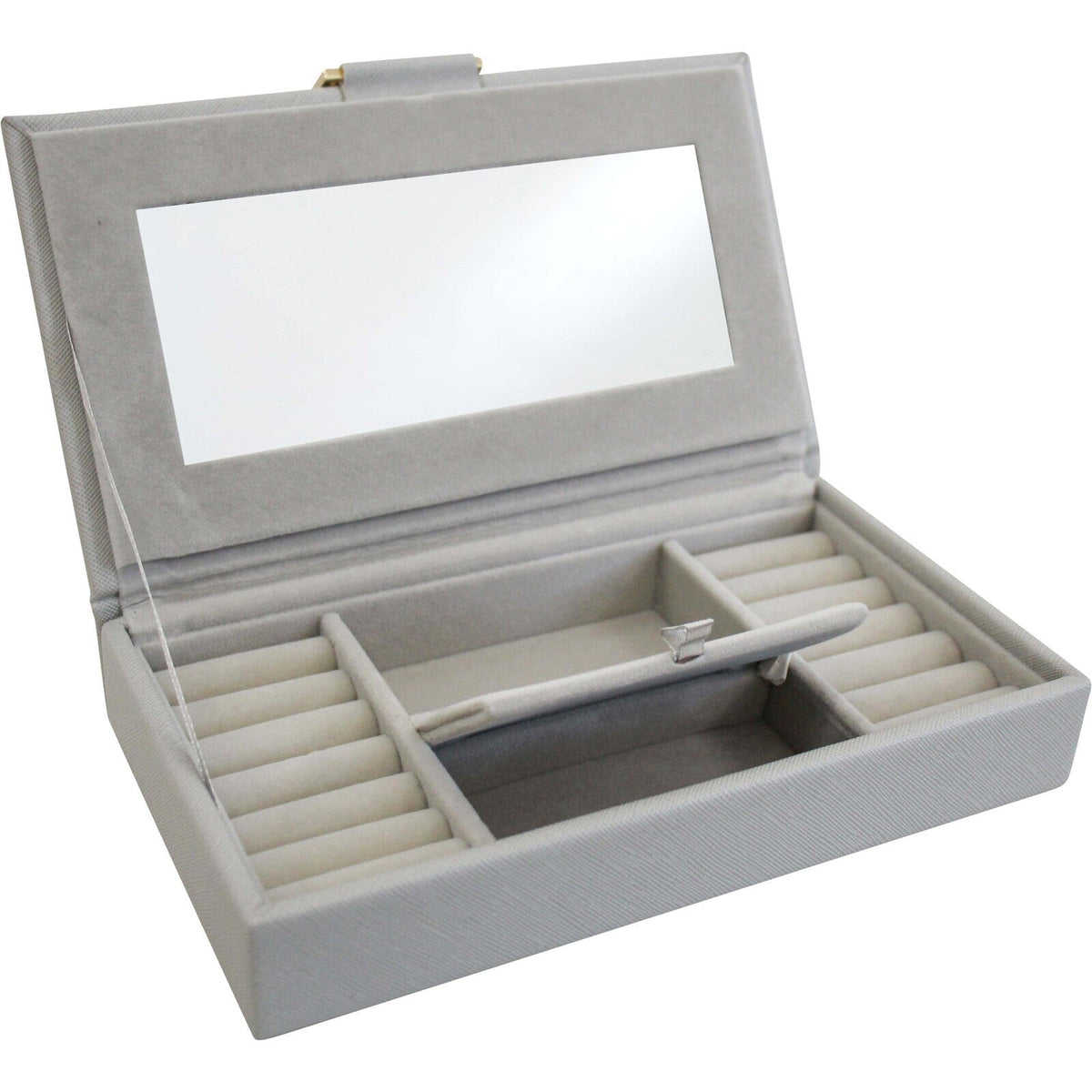 LVD MDF Glass 21cm Jewellery Box Storage Holder Display Organiser Rectangle Dove