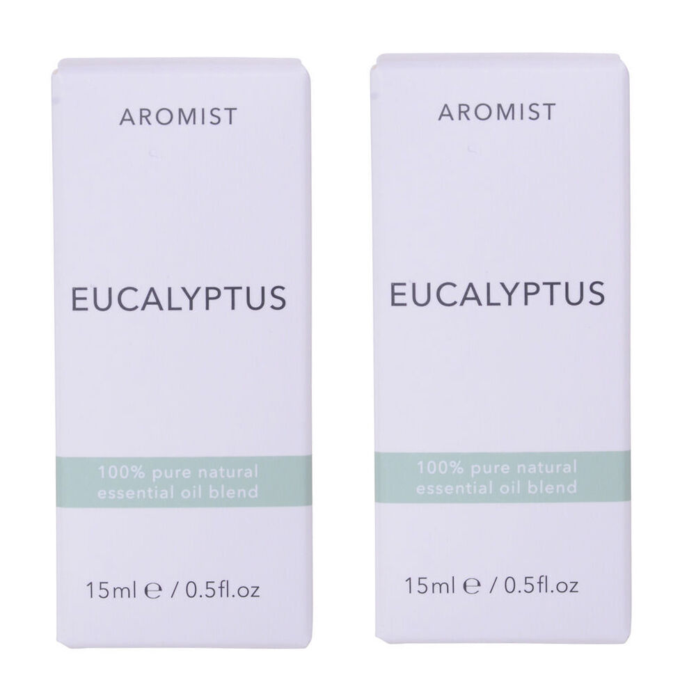 Gibson Gifts Aromist Oil Aromatherapy 15ml Eucalyptus Scent For Diffuser (2 Pack)