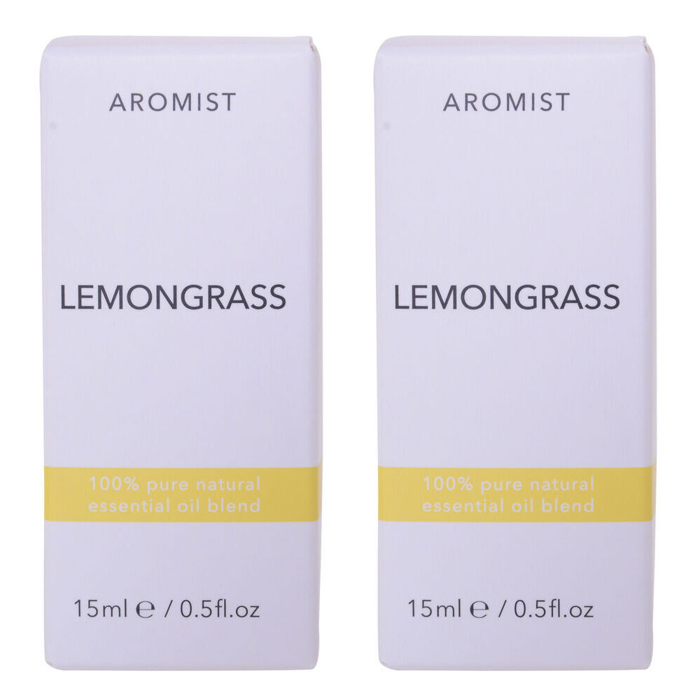 Gibson Gifts Aromist Oil Aromatherapy 15ml Lemongrass Scent For Diffuser (2 Pack)