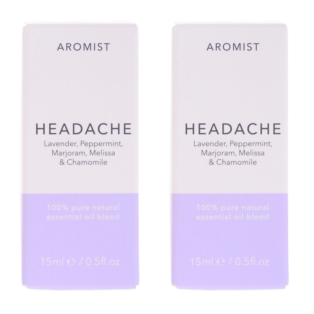 Gibson Gifts Aromist Oil Aromatherapy 15ml Headache For Diffuser/Burner (2 Pack)
