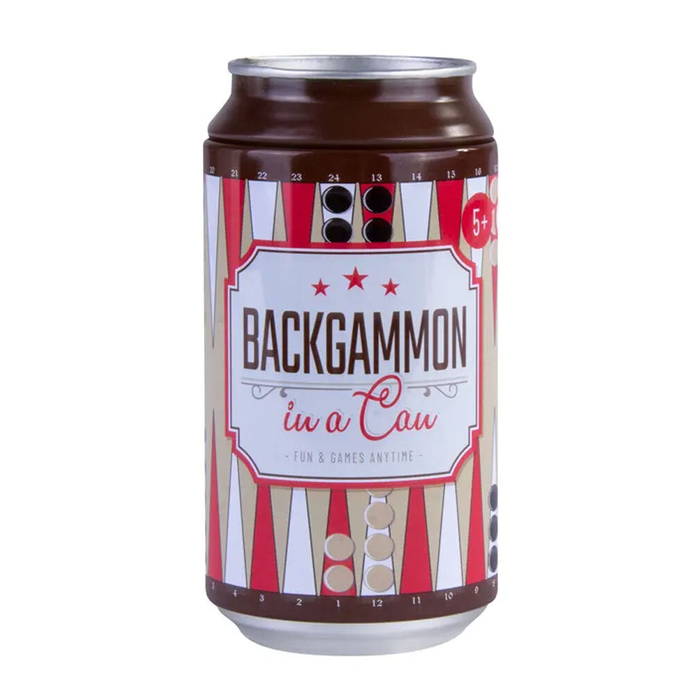 Unbranded Backgammon 24cm Travel Board Game In a Can 5y+ Kids Fun/Family Activity Play — image 2