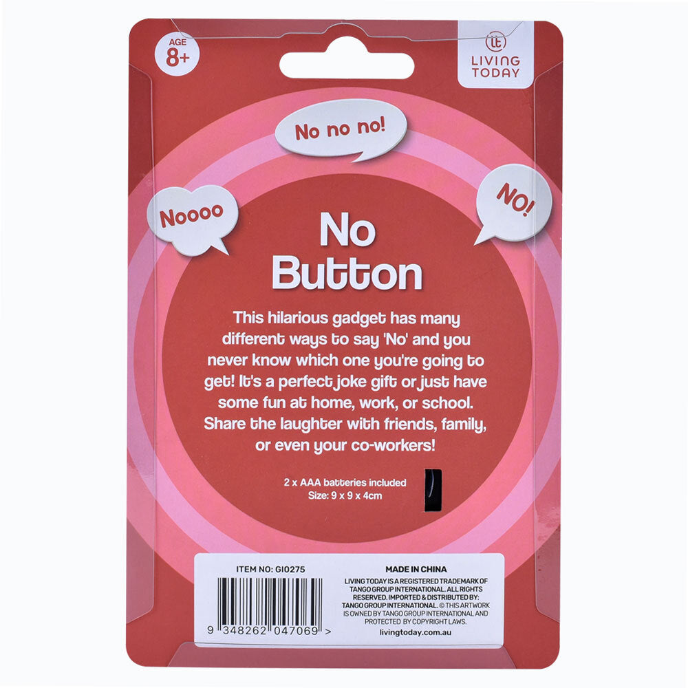 Living Today No! Sound Effect Novelty Joke Talking Response Button Toy 8+ — image 2