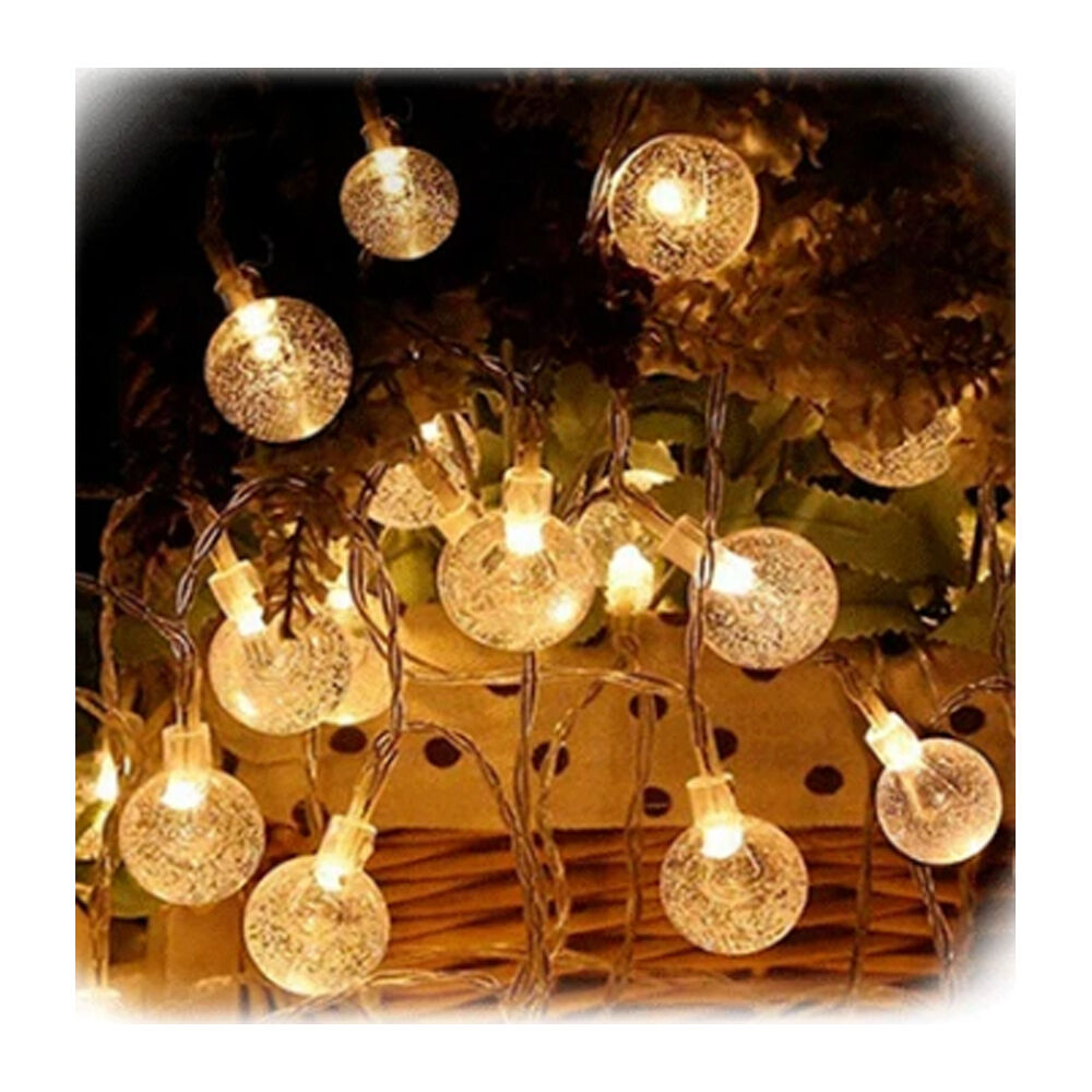 Sansai 100 LED Electric Bubble Decorative/Christmas String Lights Warm White — image 3