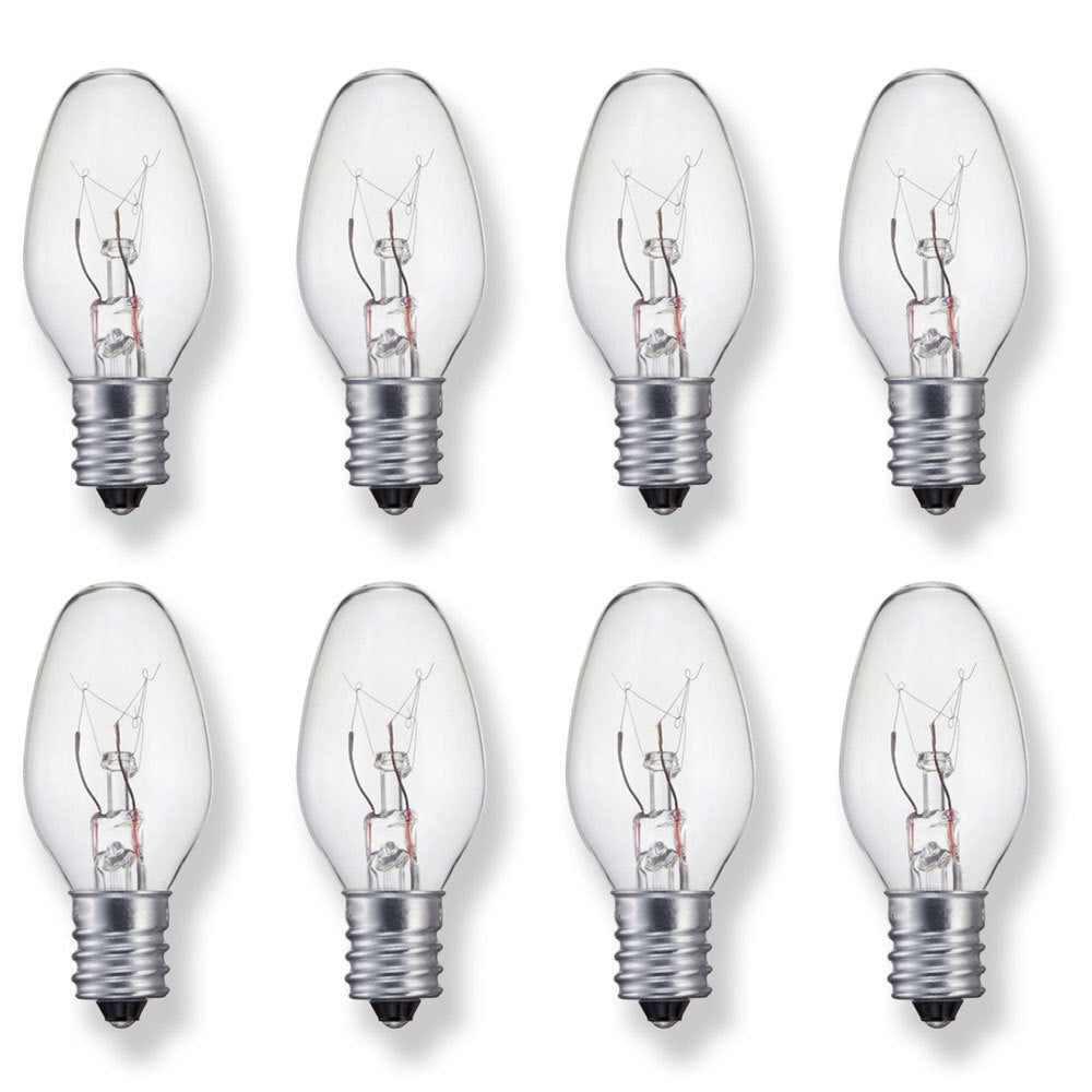 Sansai 8pk 7W/240V E14 Replacement Warm Light Bulb Clear for Night Light/Lamps — image 2