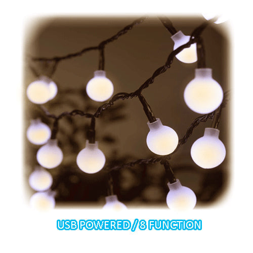 Sansai 100 Decorative LED Indoor/Outdoor Wall Hanging String Lights Warm White — image 2