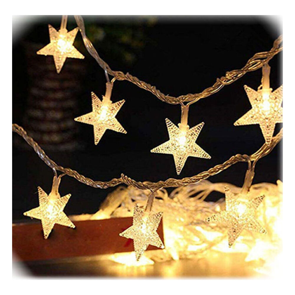 Sansai 50 LED Battery Star Decorative/Christmas String Lights Warm White — image 3