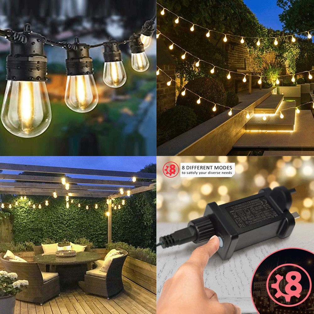 Sansai 10 Bulb LED 6W Festoon Warm White Outdoor Décor Festive String Lights 14m — image 3