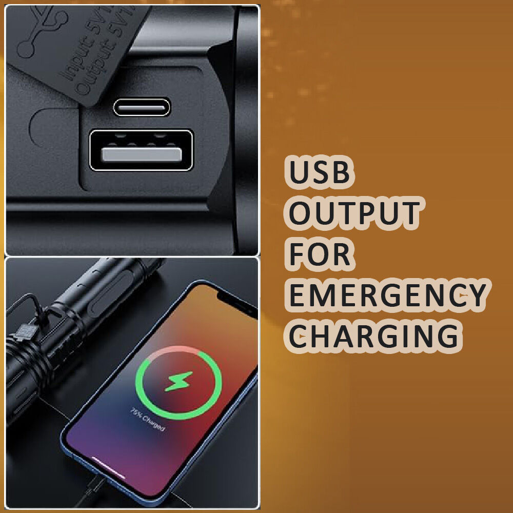 Sansai 40x40x168mm Tactical Grade Rechargeable 10W LED Torch Up to 300 meters — image 2