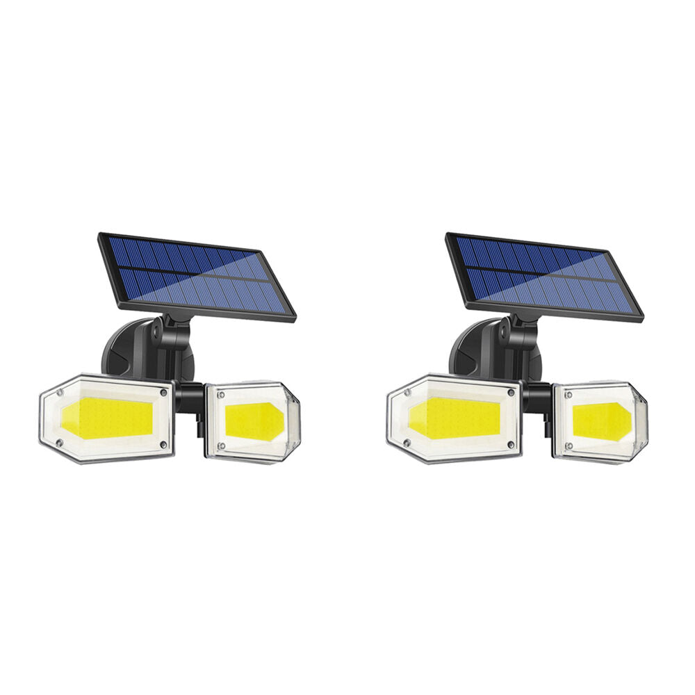 Sansai Outdoor Motion Activated Adjustable Solar Power 2.5W LED Sensor Light (2 Pack)